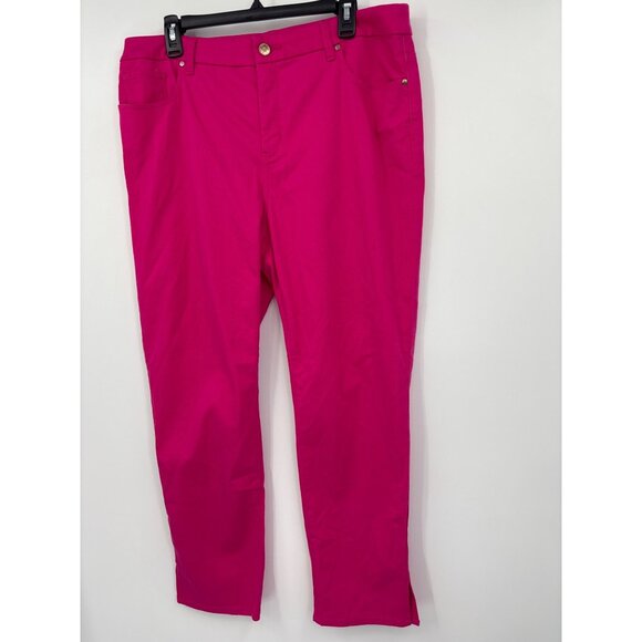 Chico's So Slimming Girlfriend Slim Ankle Pant Pink Size 2 (12) Regular Large - Picture 2 of 5